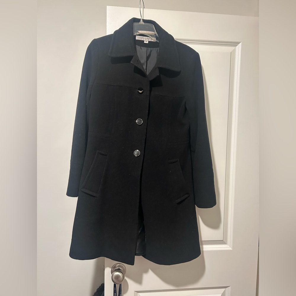 Larry Levine Elegant Black Coat